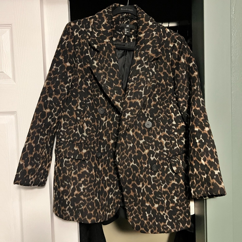 H&M Leopard Print Blazer